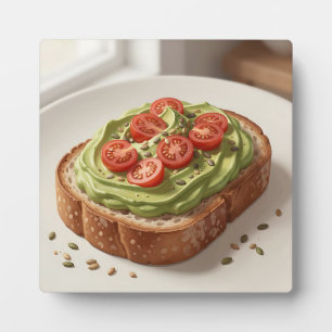 Avocado-Tomaten-Toast Frische Frühstückskunst Fotoplatte