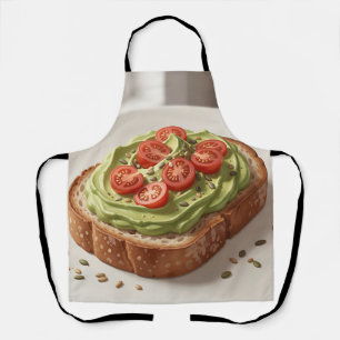 Avocado-Tomaten-Toast Frische Frühstückskunst Schürze