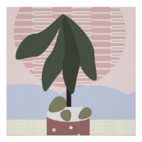 Avocado Tree Blush Mute Geometric