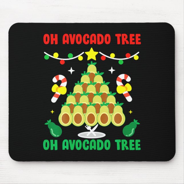 Avocado Tree Funny Food Vegan Christmas Gift  Mousepad (Vorne)