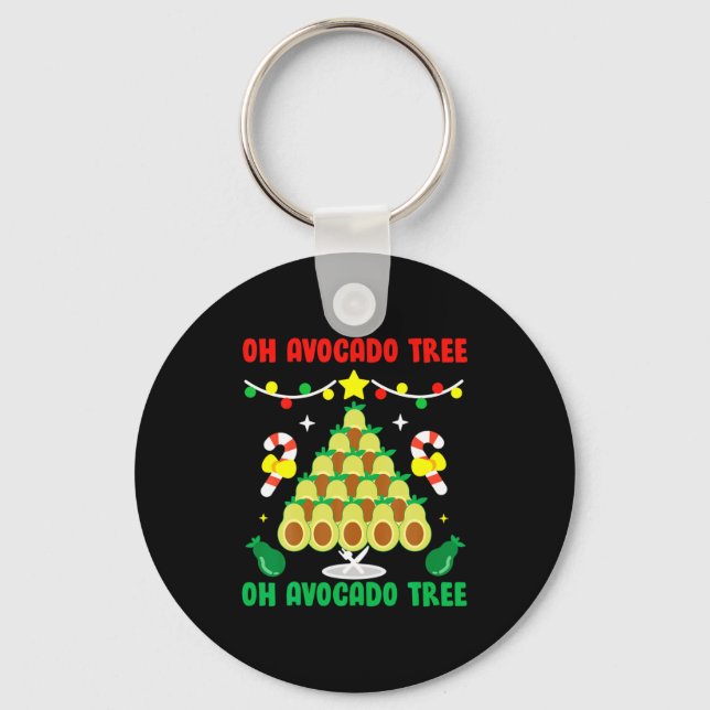Avocado Tree Funny Food Vegan Christmas Gift  Schlüsselanhänger (Vorderseite)