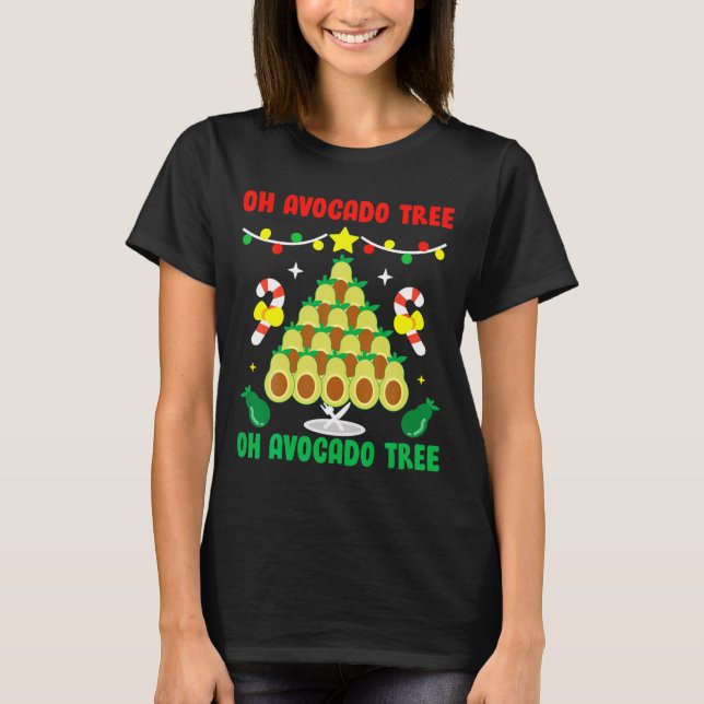 Avocado Tree Funny Food Vegan Christmas Gift  T-Shirt (Vorderseite)