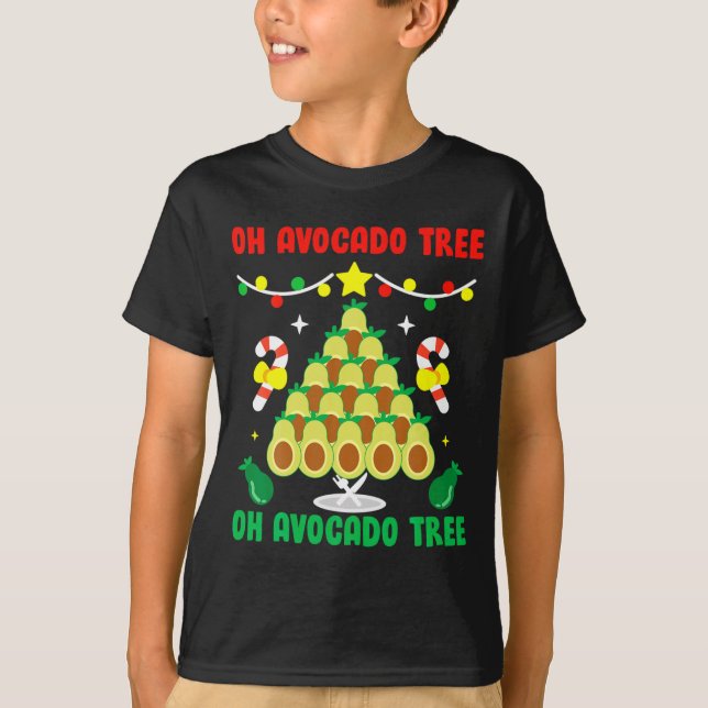 Avocado Tree Funny Food Vegan Christmas Gift  T-Shirt (Vorderseite)