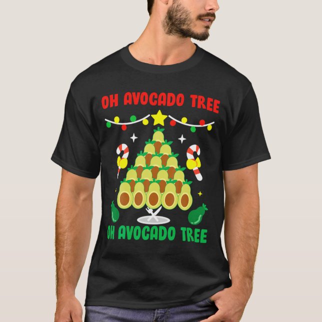 Avocado Tree Funny Food Vegan Christmas Gift  T-Shirt (Vorderseite)