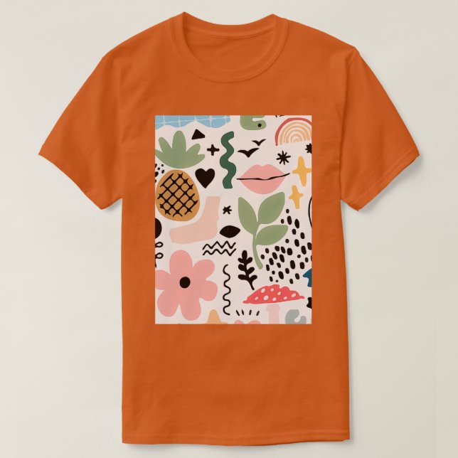 Avocado Tropical Delicious Blume Pflanze T-Shirt (Design vorne)