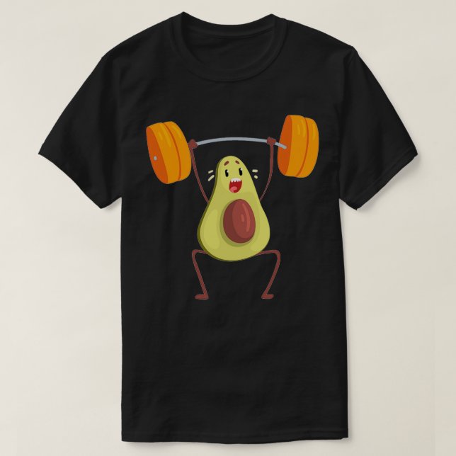 Avocado Übungen mit Barbarei lustige Installation  T-Shirt (Design vorne)