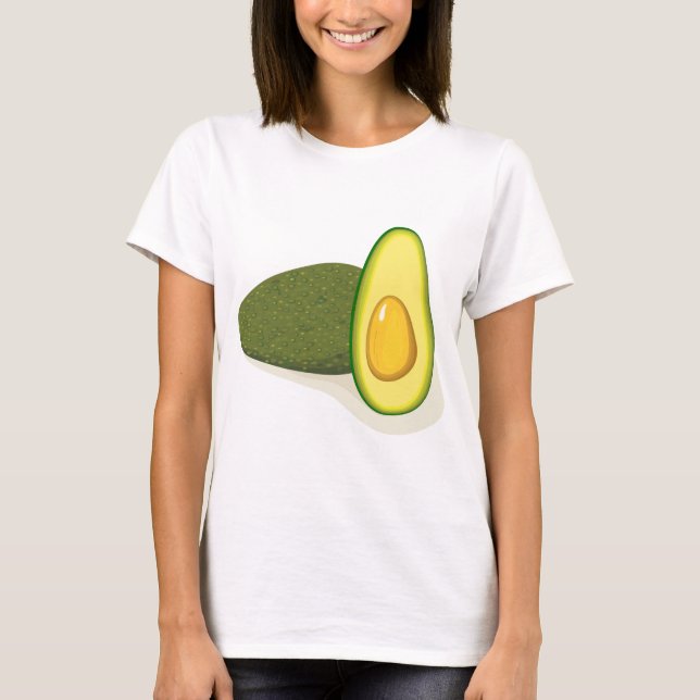 Avocado und Basic T-Shirt (Vorderseite)