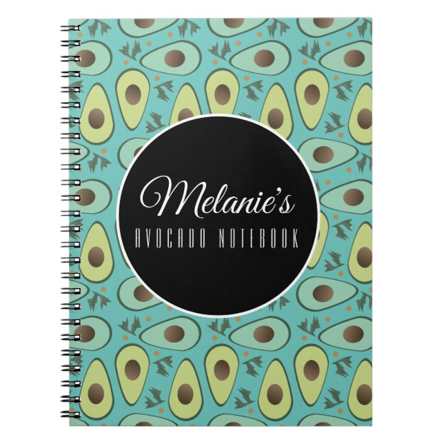 Avocado und Cilantro Salad Pattern Notizblock (Vorderseite)