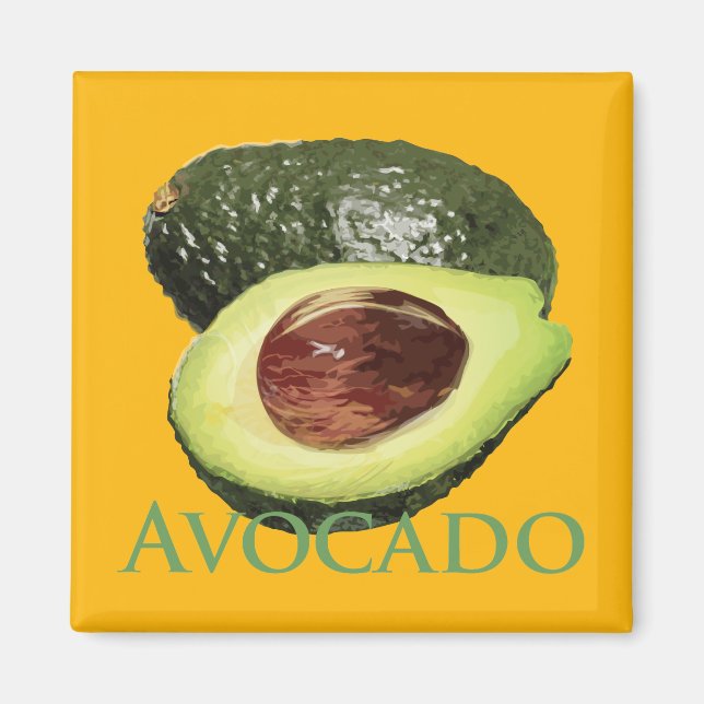 Avocado und die Hälfte Magnet (Vorne)