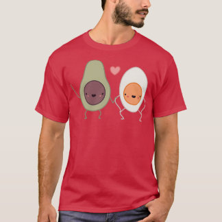 Avocado und Eier Die Liebenden Schwarz T-Shirt