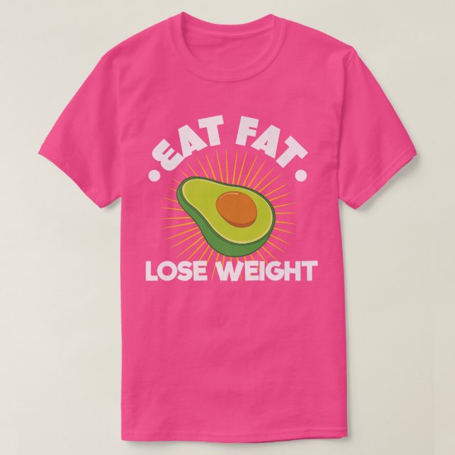Avocado und Keto Diät T-Shirt (Design vorne)