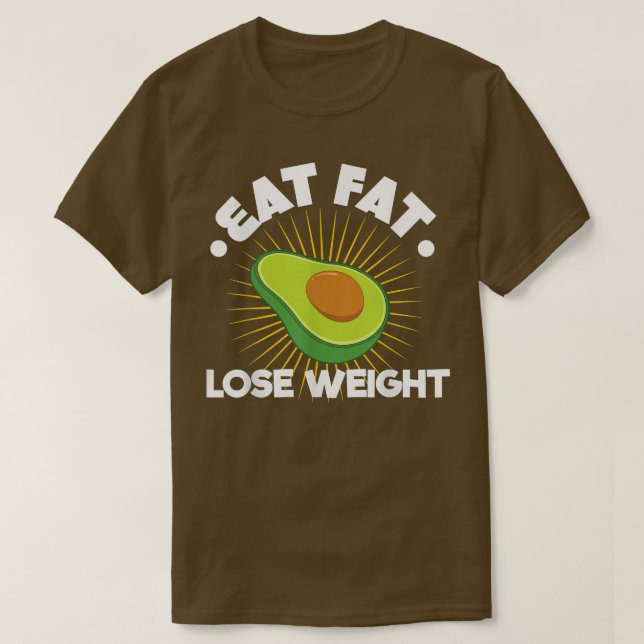 Avocado und Keto Diät T-Shirt (Design vorne)