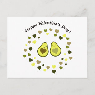 Avocado Valentine Feiertagspostkarte