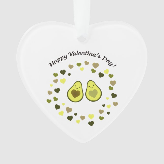 Avocado Valentine Ornament (Vorderseite)