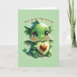 Avocado Valentinstag  Feiertagskarte