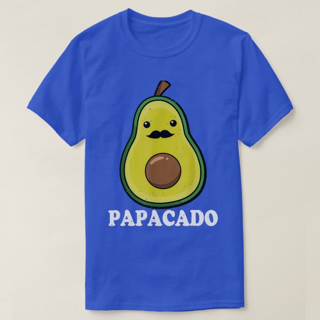 Avocado Vater Vegan Guacamole Avocado Papacado Fat T-Shirt (Design vorne)