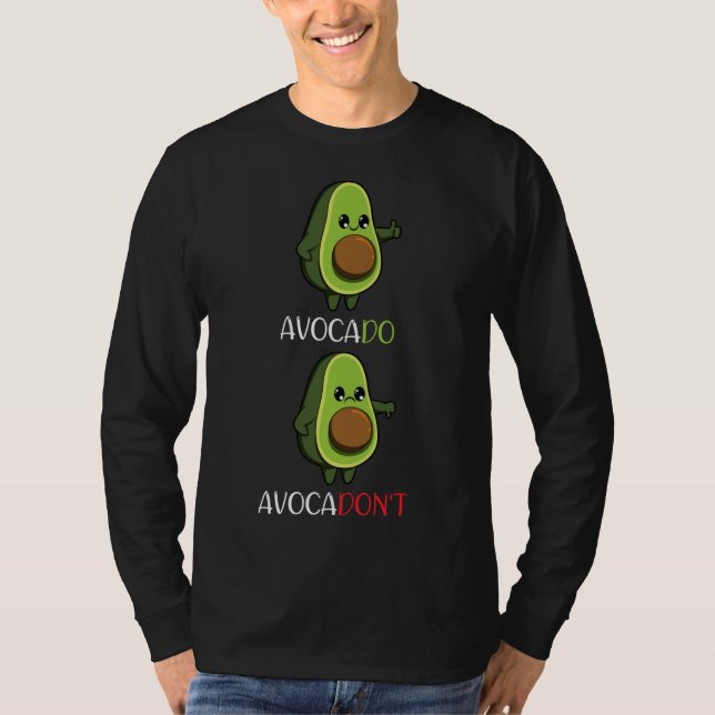 Avocado Veganes Gemüse Fruchtmotivation T-Shirt (Vorderseite)