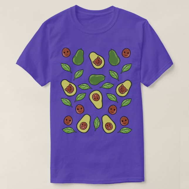 Avocado Vegetable Pattern T-Shirt (Design vorne)