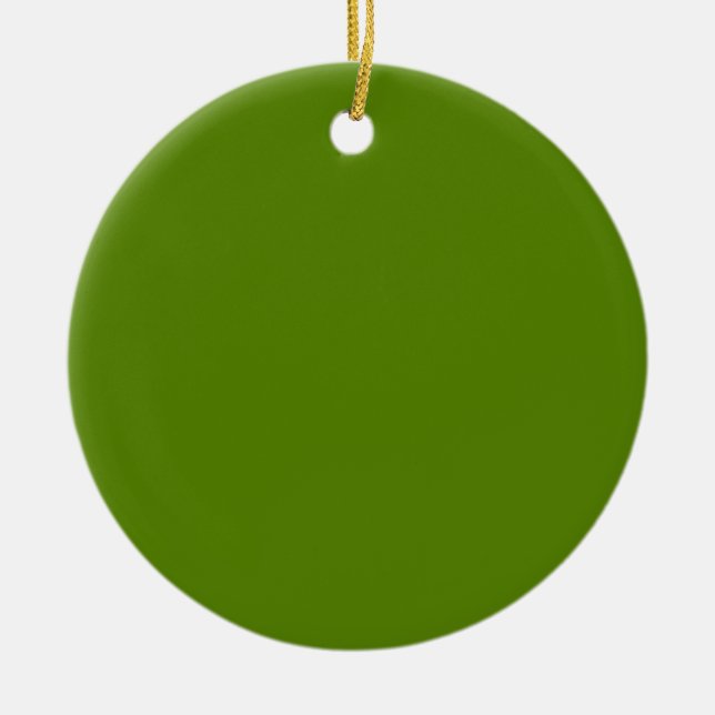 Avocado (Vollfarbe) Keramik Ornament (Vorne)