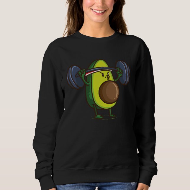 Avocado Weight Lifting  Guacamole Ketogenic Sweatshirt (Vorderseite)