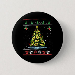 Avocado Weihnachtsbaum Ugly Weihnachtsweih Weihnac Button