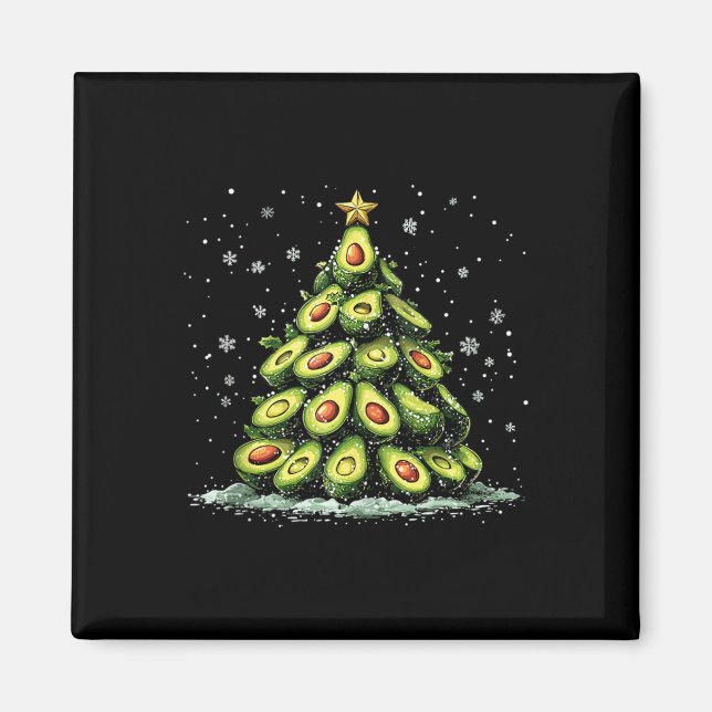 Avocado Weihnachtsbaum Weihnachtsgemüse für Männer Magnet (Vorne)