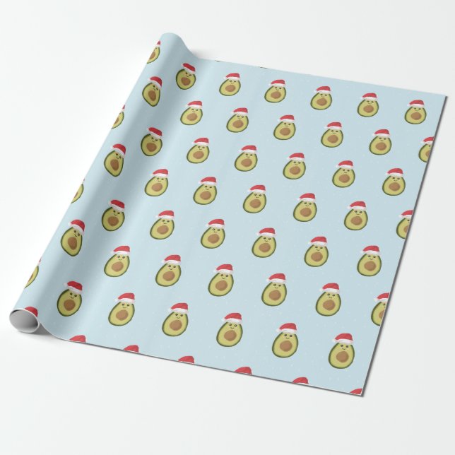 Avocado Weihnachtswackelpapier Geschenkpapier (Ungerollt)