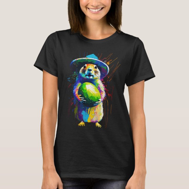 Avocado with Mexican Prairie dog Cinco de mayo T-Shirt (Vorderseite)