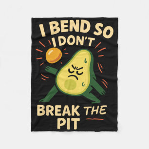 Avocado Yoga Lustig Namaste Wortwitz Pflanzenbasie Fleecedecke