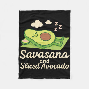 Avocado Yoga Lustiger Namaste Pun Pflanzen Fitness Fleecedecke