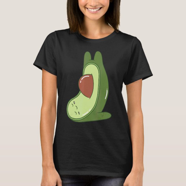 Avocado-Yoga T-Shirt (Vorderseite)