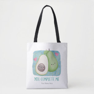Avocado You Complete Me Liebe Kawaii Watercolor