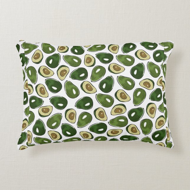 Avocadomuster Dekokissen (Vorderseite)