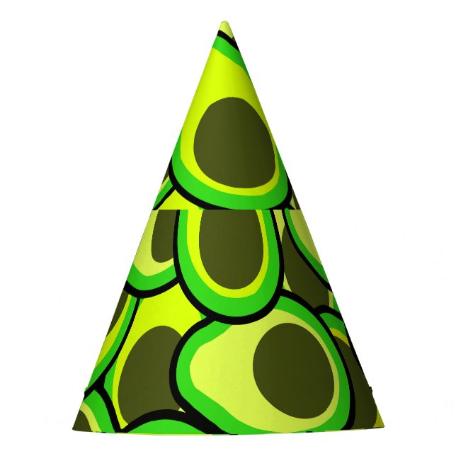 Avocadomuster Partyhütchen (Vorderseite)