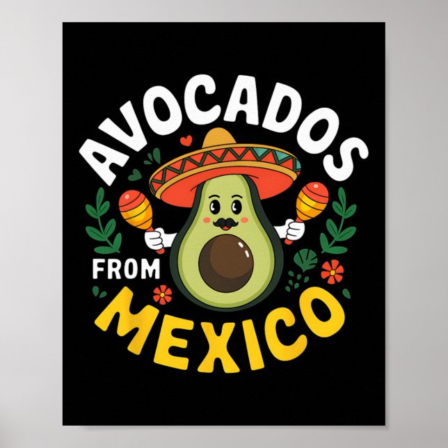 Avocados aus Mexiko Cinco De Mayo Mexican Fiesta Poster (Vorne)