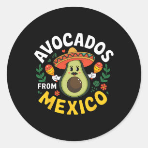 Avocados aus Mexiko Cinco De Mayo Mexican Fiesta Runder Aufkleber