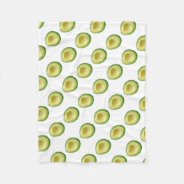 Avocados Green White Pattern Yum 4Amy Fleecedecke