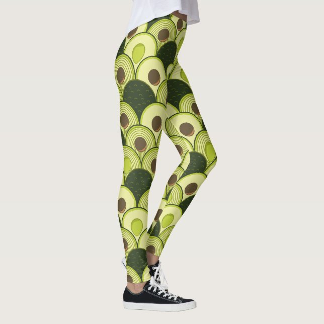 Avocados in den Kunst-Deko-Leggings Leggings (Rechts)