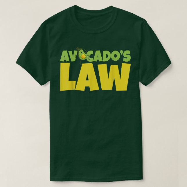 Avocados Law Avogadro Go Vegan  T-Shirt (Design vorne)