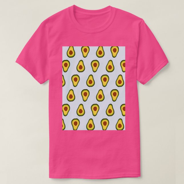 Avocados nahtloses Muster T-Shirt (Design vorne)