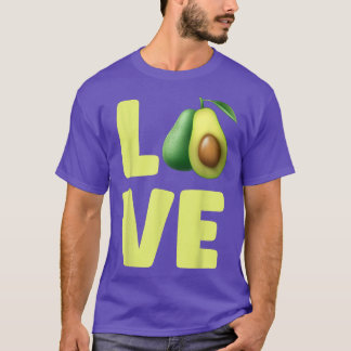Avocados Vegetarian Vegan Food Avocado Liebe T-Shirt
