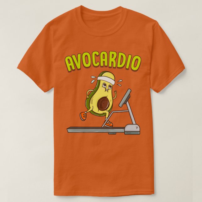 Avocardio Avocado Cardio Pun Running Übungsym T-Shirt (Design vorne)