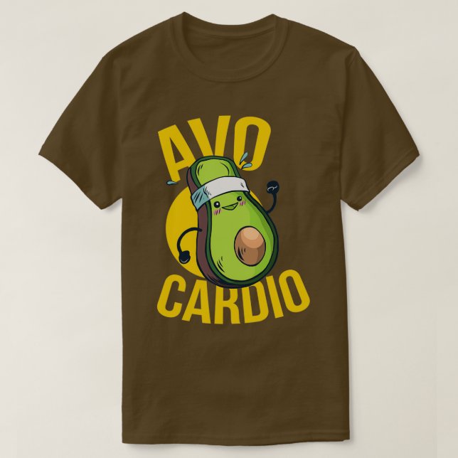 Avocardio avocado Fitness lustig T-Shirt (Design vorne)