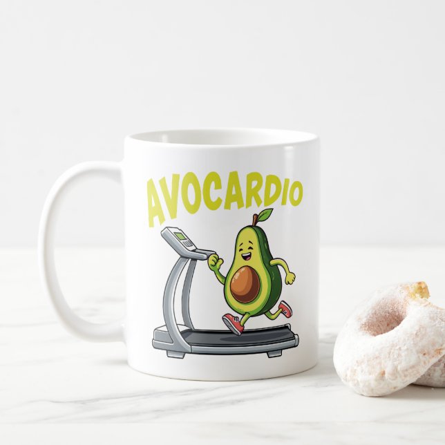 Avocardio - Avocado Workout Gym Kaffeetasse (Mit Donut)