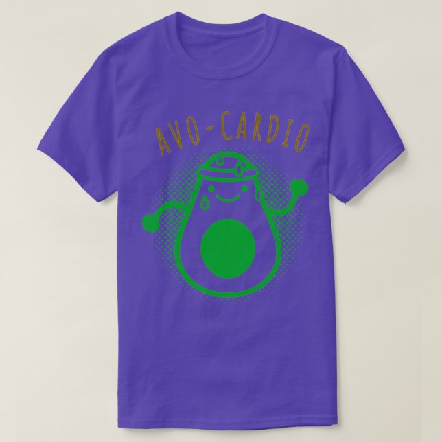 AvoCardio Black Funny Gym T-Shirt (Design vorne)
