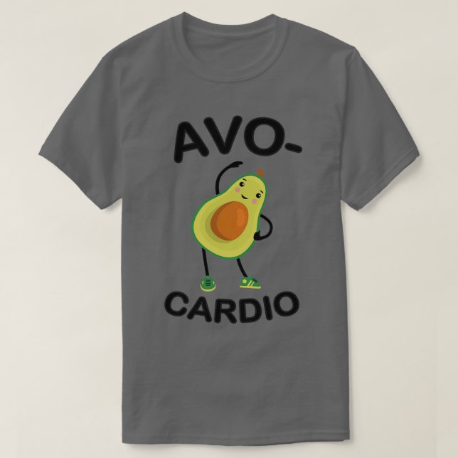 AvoCardio Funny Avocado Fitness 21 T-Shirt (Design vorne)
