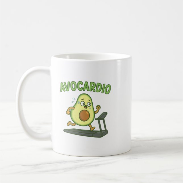 Avocardio Funny Coffee Mug for Fitness and Avocado Kaffeetasse (Links)