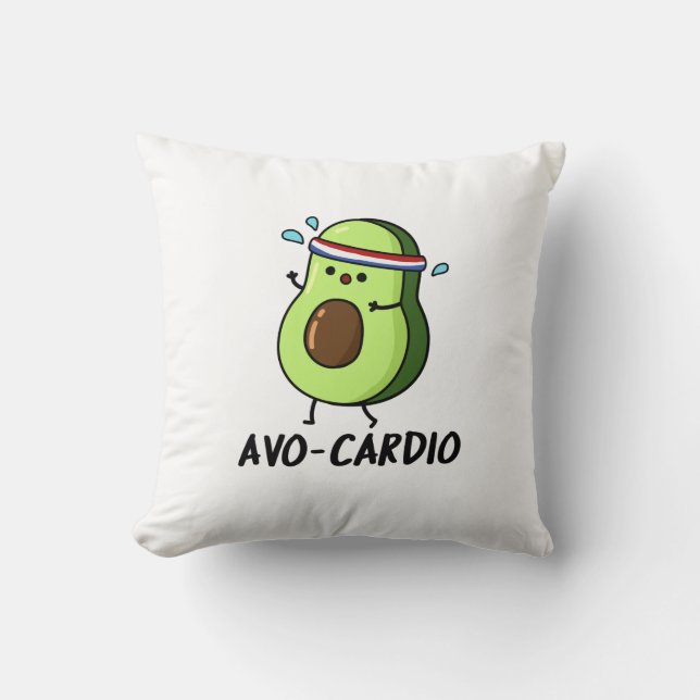 Avocardio Funny Excercise Avocado Pub Kissen (Vorderseite)