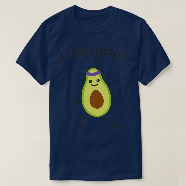 Avocardio Funny Frucht für Workout T-Shirt (Design vorne)