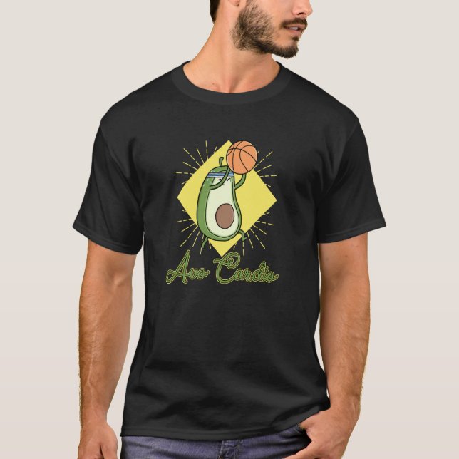 Avocardio heart fitness cardio Basketball vegan ve T-Shirt (Vorderseite)